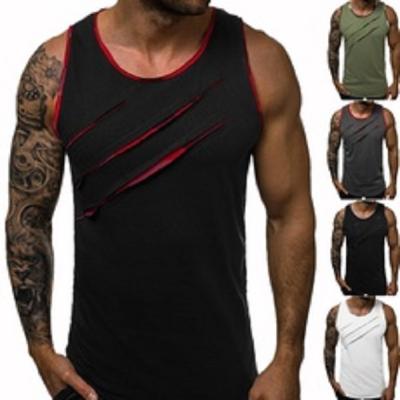 China QUICK DRY Men's Casual Vest Men's Fitness Sports I-Shape Men Training Sweater Cotton Vest Basketball Vest for sale