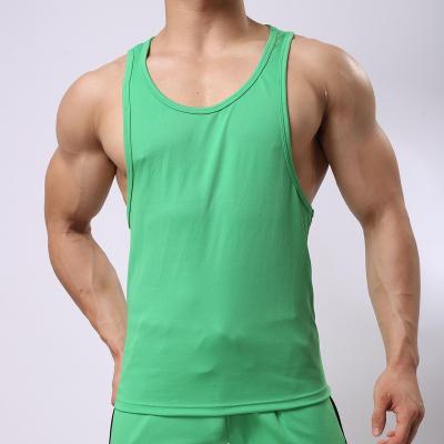 China OEM QUICK DRY Men's Gym Vest Shirt White Embroidery Solid Color Bodybuilding Fitness Sleeveless Men Fail Top T Shirt Chaleco Deportivo for sale