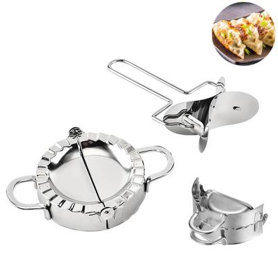 China Sustainable 3Pcs/set Stainless Steel Dumpling Mold Ravioli Empanadas Press Mold For Kitchen Instrument for sale