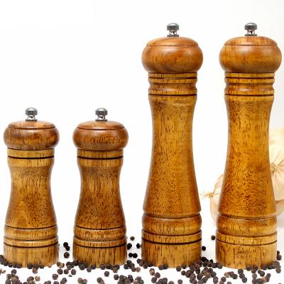 China Sustainable Classic 5/8/Inch Oak Wood Pepper Spice Grinder With Strong Adjustable Ceramic Grinder for sale