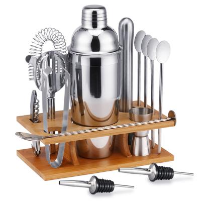 China Modern Stainless Steel 14pcs Cocktail Shaker Making Set for Mixer Wine Martini Home Drinks Party Accessories for sale