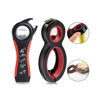 China Viable Package Of 2 Jar Opener Bottle Opener For Weak Hand 6-in-1 And 5-in-1 Multi Can Opener for sale