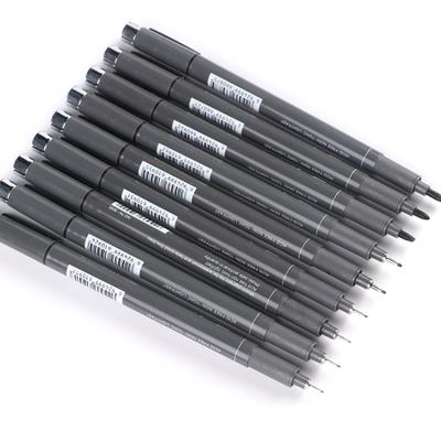 China Body: pp tip: metal+nylon water resistant Fineliner Pen Art Brush Pen Water Based top quality markers for drawing for sale