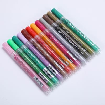 China Hot Sale School 12 24 36 Color Set Multi Color Acrylic Paint Art Markers Set Paint Pens Acrylic for sale