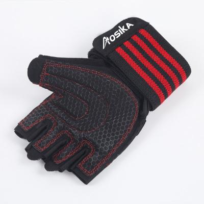 China Wholesale unisex custom fitness weightlifting gym fashion fitness gloves with sports wristband for sale