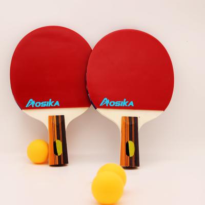 China Factory Wholesale Customized Table Tennis Paddle Poplar 5 Layers Table Tennis Racket Wooden High Quality Set for sale