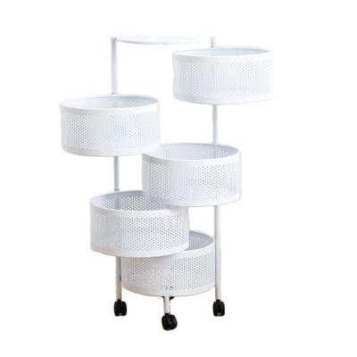 China Multifunctional metal viable 360 ​​degree rotating children's toy storage basket laundry basket for sale