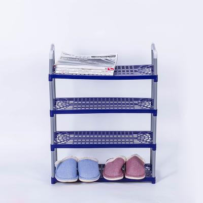 China Durable High Quality Modern Plastic Indoor Storage Rack Multifunctional Single Style Shoe Rack for sale