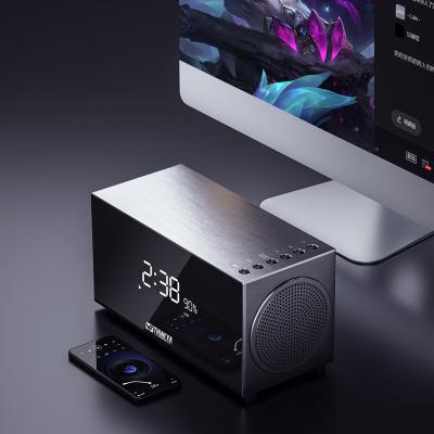 China Best AirPlay Type Home Theater Radio Alarm Clock Wireless Charging Wireless Speaker With LED Digital Screen for sale