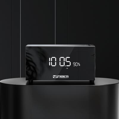 China New AirPlay Mobile Phone LED Speaker With Speaker Wireless Radio Alarm Clock Charger Audio Speakers for sale