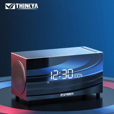 China Factory Made AirPlay OEM Speakers Induction Speaker Mobile Phone Charger Phone Holder Wireless Alarm Clock for sale