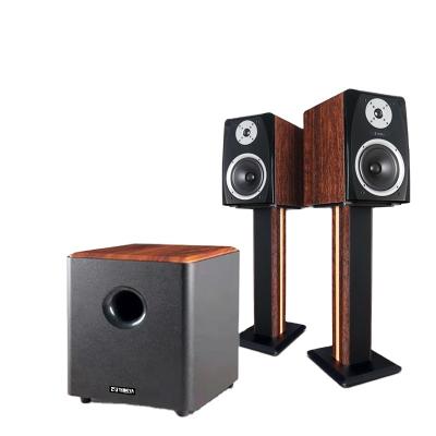 China Wireless High Quality Powered High Fidelity System High Fidelity Speakers Range Wooden Active Monitor Bookshelf Speaker For Home Theater System for sale