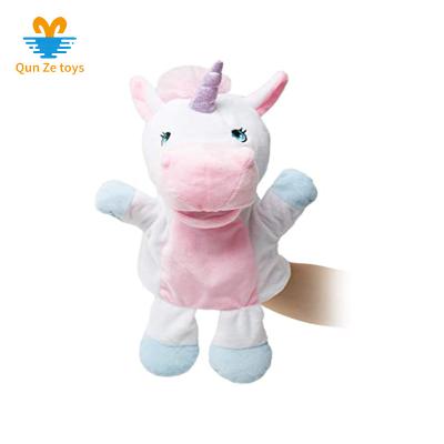 China Hot Selling Eco-friendly Unicorn Plush Hand Puppet Magical Friends Gifts for Children and Adult Hand Plush Toy for sale