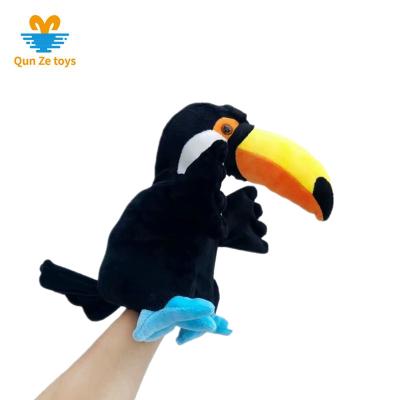 China OEM Eco-Friendly Bird Enlightenment Doll Owl Hand Puppets Early Education Animal Soft Plush Hand Puppet for sale