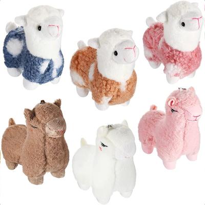 China QunZe Eco-Friendly 6 Pieces Mini Llama Plush Stuffed Animal Toys Alpaca Animal Stuffed Toys 5 Inch Plush Dolls Customized Plush Alpaca Toys for sale