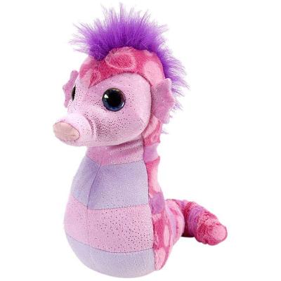 China Beautiful Eco-friendly Long Stand Hair Seahorse Toy Soft Stuffed Toll Purple Plush Toy for Girl Princes and Kids Seahorse Plush Custom Doll for sale