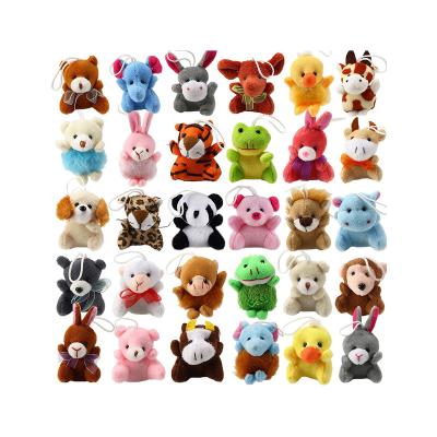 China Eco-Friendly Ready To Ship Key Chain Of Small Animals Mini Plush Animal Toy Set Cute Decoration Plush Toy for sale