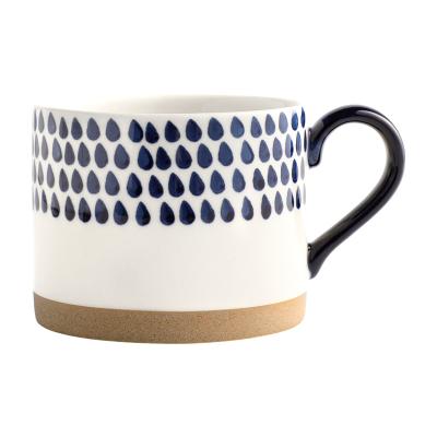 China Retro Viable Nordic Viable Tea Coffee Mug Porcelain Creative Hand Painted Ceramic Mug for sale