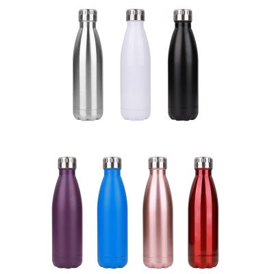 China Viable Custom Logo Double Wall Thermal Vacuum Flask Insulated Outdoor Sports Stainless Steel Water Bottles for sale