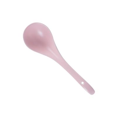 China Nordic creative matte luster ceramic serving soup long handle spoon for sale