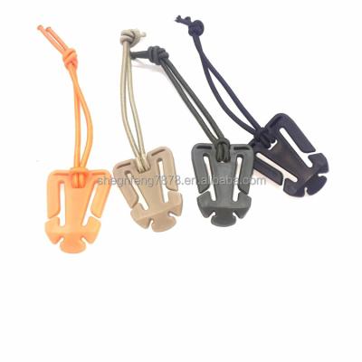 China Carabiner EDC Backpack Tool Webbing Light Elastic Buckle Molle Rope Kick Buckle Clip for sale