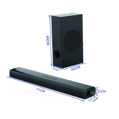 China 100W RMS Multi Compatibility Wireless Home Theater Soundbar System With Pahu Kani Bluetooth Subwoofer for sale