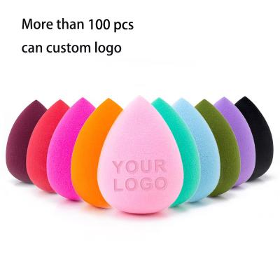 China Eco-friendly Colorful Washable Soft Vegan Make Up Base Blender Cosmetic Beauty Powder Puff Makeup Sponge for sale