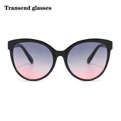 China Fashion catwalk new style sunglasses retro fashion street photography trend big eyeglasses candy colored cat eye sunglasses for sale