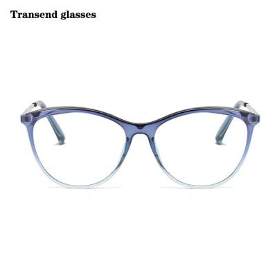 China For Computer Glasses Fashion Blue Light Anti Blocking Women Glasses Mens TR90 Optical Frame Cat Eye Eyeglasses Frames Gafas De Mujer for sale