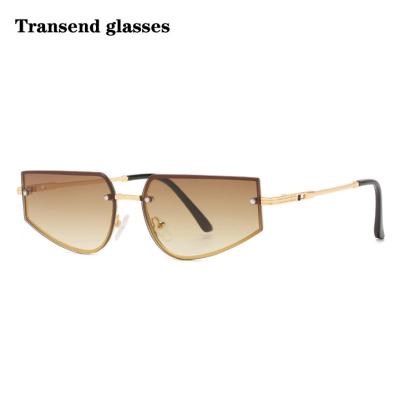 China Fashion sunglasses the small lady eye Sun glasses 503individuality new style frame the ocean piece decoration irregular sunglasses for sale