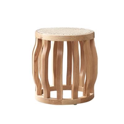 China Nordic Natural Modern Low Tea Stool Living Room Stool Creative Color Round Stool for sale