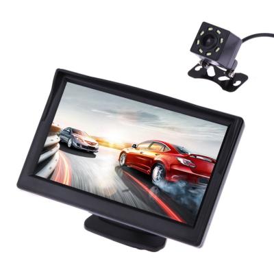 China Monitor posterior material de la cámara del ABS, monitor de reserva del coche con la cámara de la luz de 8 LED en venta