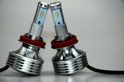 China Silver Color Car LED Headlight Bulbs High Strength Aluminum Material for sale