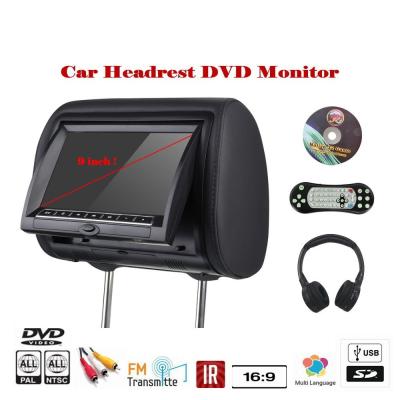 Chine Menu fait sur commande de langue de moniteur de l'appui-tête DVD de voiture de TFT LED d'oreiller à télécommande à vendre