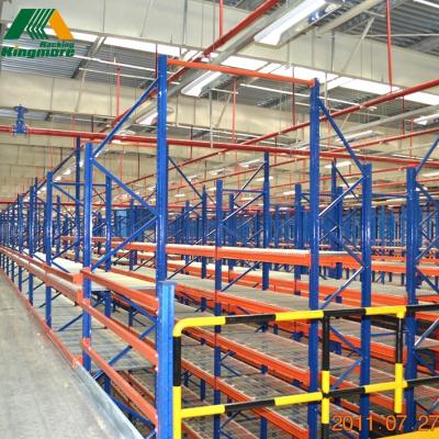 China Corrosion Protection Durable 2 Floors Long Mezzanine Floor Pallet Racking Shelving System for sale