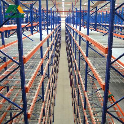 China Corrosion Protection Manufacturing Warehouse Two Layers Shelving Rack Mezzanine for sale