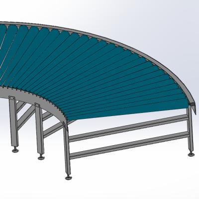 China Durable 90 Degree Arc Support System Roller Transfer Frame Portable Conveyor for sale