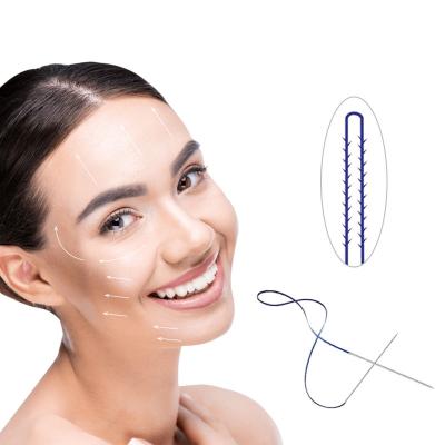 China 20Pcs mini face teeth pdo nose wire pdo hilos tensores lifting absorbable barbed pcl 4d tooth wire face lifting barbed wire for sale