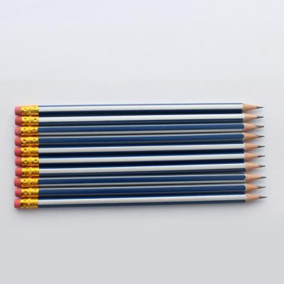 China office & School pencil factory price presharpened wooden pencil 10pcs hb with eraser for sale