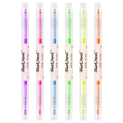 China office & School Markers Wholesale Double Headed Large Ink Capacity Stick Highlighter Bar Piece High Quality for sale