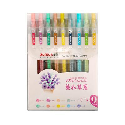 China Normal Morandi Four Color Smooth Writing Private Label Gel Paint Coloring Pen for sale