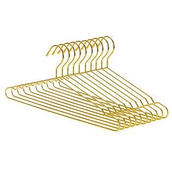 China Wholesale High Quality Space Saving Fast Delivery Time Metal Wire Gold Hanger for sale