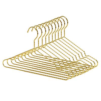 China Wholesale High Quality Rose Gold Coat Hanger Space Saving Baby Child Clothes Metal Clothes Hanger for sale