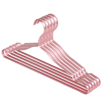 China XunZe China Factory Price Space Saving Waterproof Rose Gold Aluminum Alloy Coat Anti-rust Hangers for sale