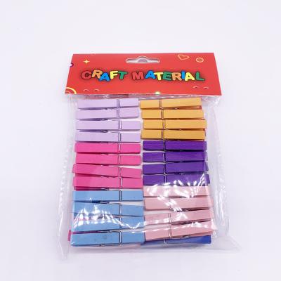 China Wholesale 4.8cm Adjustable 4.8cm Adjustable Decor 48pcs Wooden Clothes Peg Toy Clothespin For Photo Hanging Wooden Clothes Peg Toy Clothespin Display Diy Crafts for sale