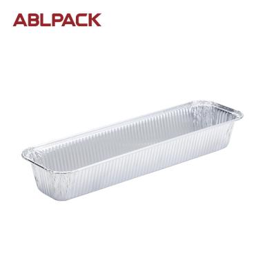 China Food Grade 1065ML Rectangular Silver Cake Tray Tin Disposable Aluminum Foil Kitchen Use for sale