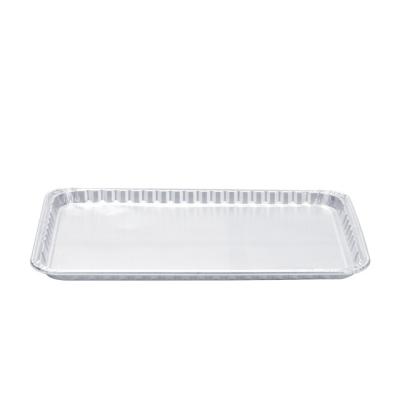 China Aluminum Foil Food Containers Baking Container With Aluminum Lid Tray With Plastic Lid for sale