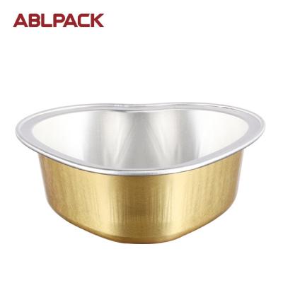 China Eco-friendly Heart Food Grade 1.8oz Aluminum Foil Tray With Cover - Best Price in China for sale