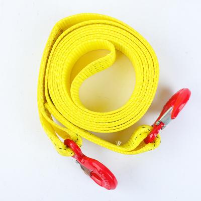 China Polyester Manufacturers wholesale nylon trailer rope outdoor emergency pull belt double thickened tow rope trailer strap for sale