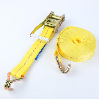 China Goods Transportation 50mm lockable motorcycle car cargo lashing load belt tie down ratchet straps for sale